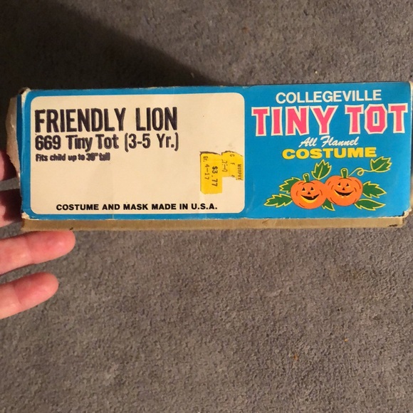 Vintage Collegeville Tiny Tot Halloween Costume #669 Friendly Lion - Picture 2 of 8